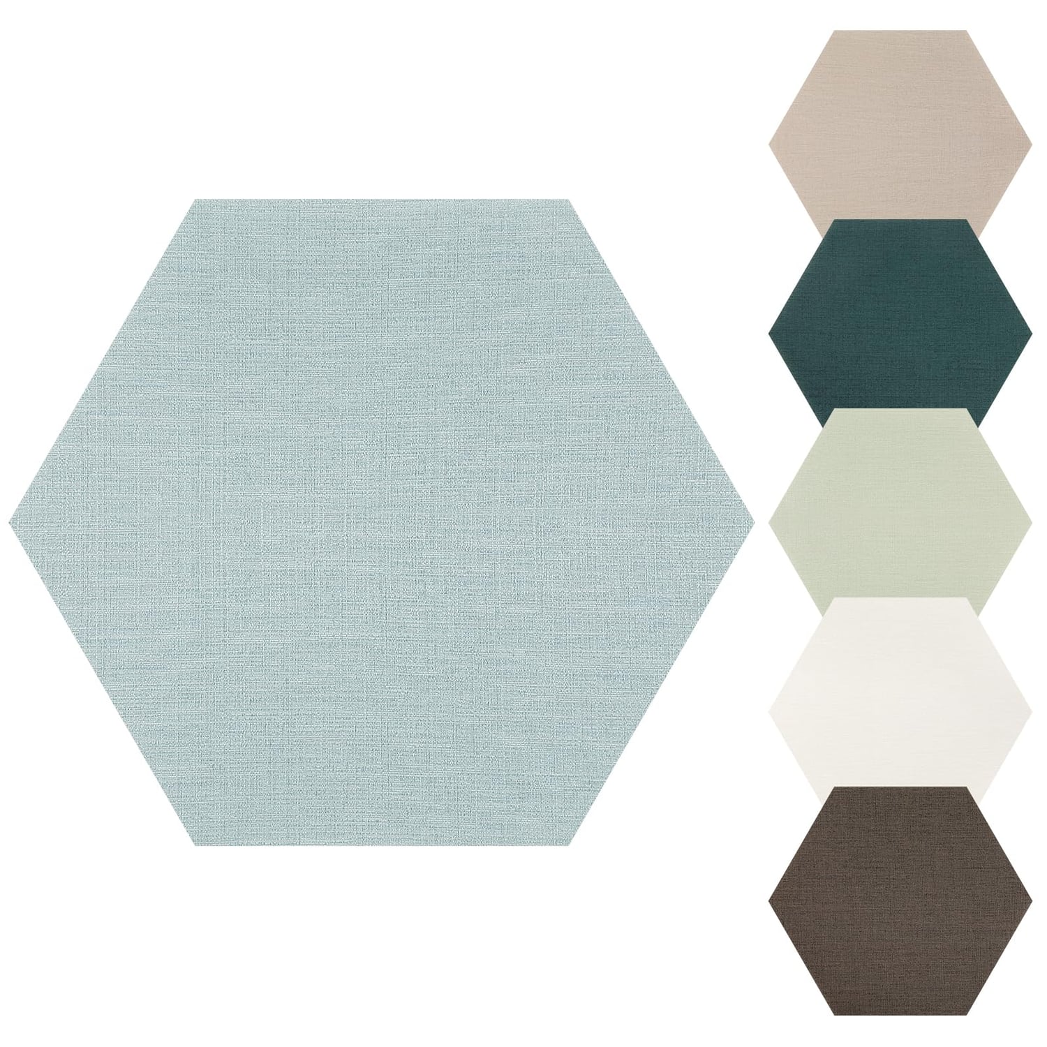 XLSBZ Hexagon 3D Wall Panels, Haze Blue, 6 Pack, haze blue hexagon panel